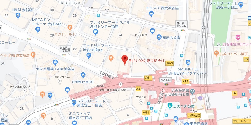 R Shibuyaのマップキャプチャ